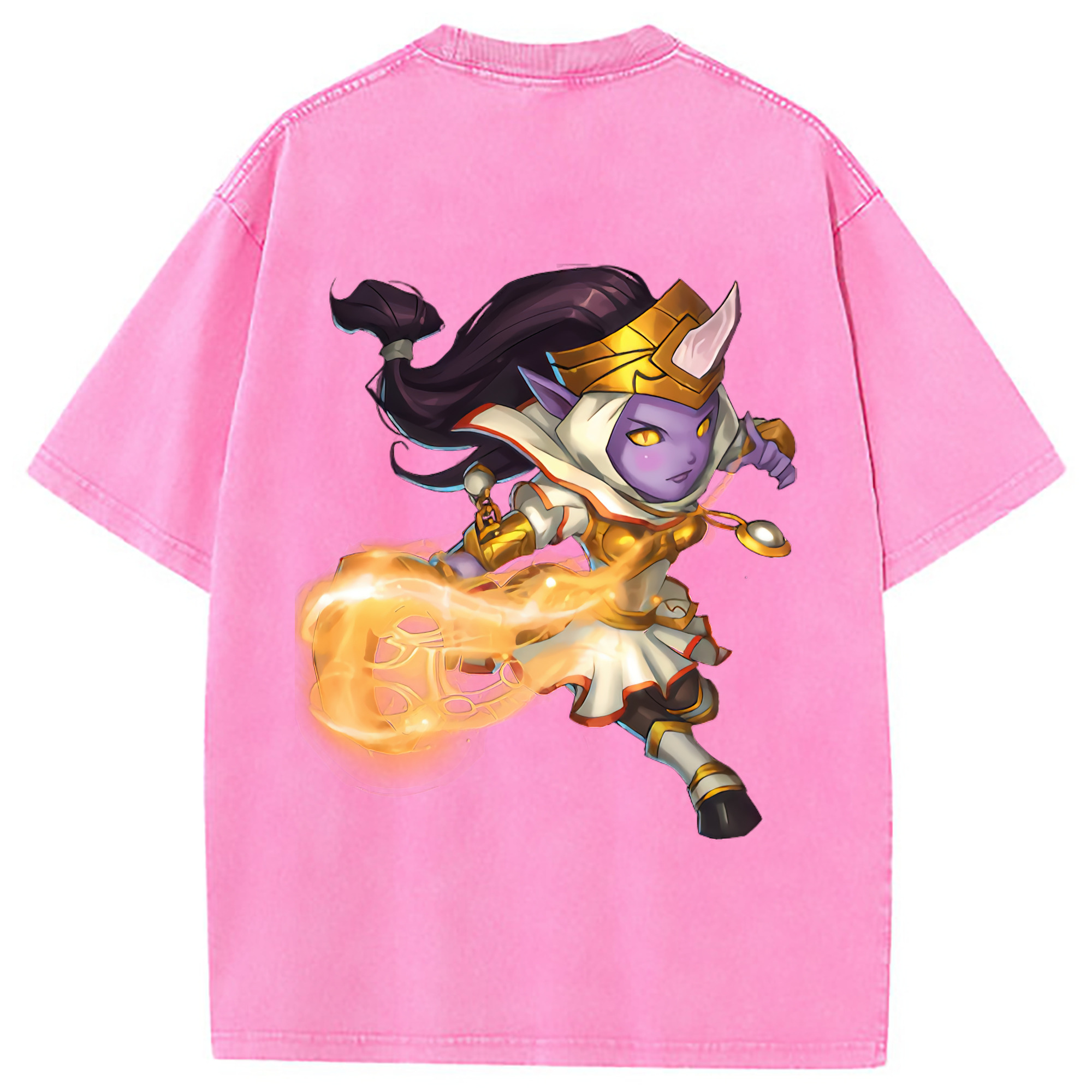 （画像用） リーグ・オブ・レジェンド League of Legends LOL 綿100% ヴィンテージ風 半袖Tシャツ（背面プリント）
